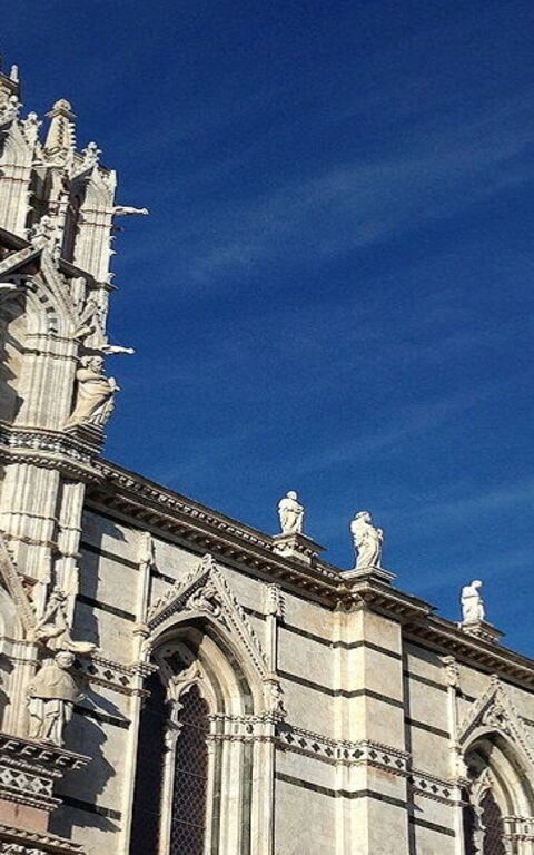 Siena-katedralen og det utildekkede gulvet