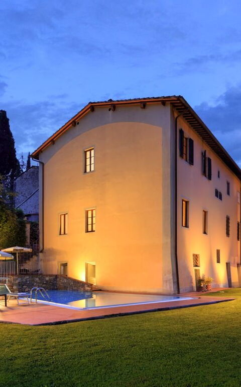 Palazzo a Greve: basseng, Hage, Sommer, Utendørs