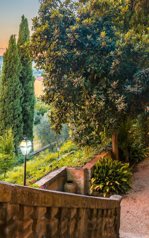 Montegufoni: Balkong / terrasse / uteplass, Eksteriør, Hage, Utendørs