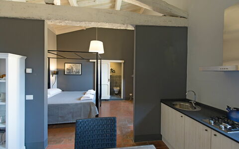 Feriebolig Montegufoni 22: Kjøkken, Lunsjrom, Stue