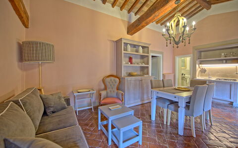 Feriebolig Montegufoni 18: Kjøkken, Lunsjrom, Stue