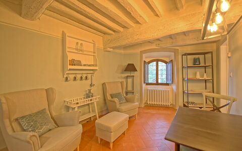 Feriebolig Montegufoni 10: Kjøkken, Lunsjrom, Stue