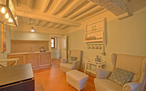 Feriebolig Montegufoni 10: Kjøkken, Lunsjrom, Stue