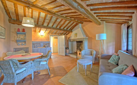 Feriebolig Montegufoni 11: Kjøkken, Lunsjrom, Stue