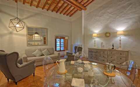 Feriebolig Montegufoni 17: Kjøkken, Lunsjrom, Stue