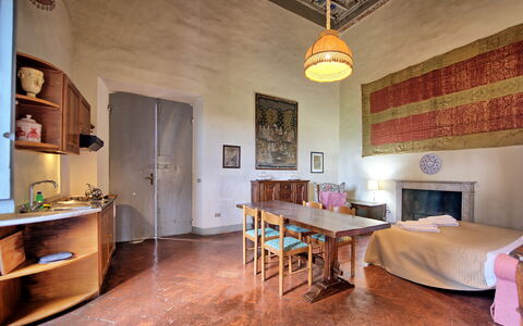 Feriebolig Fattoressa: Kjøkken, Lunsjrom, Stue