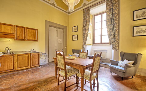 Feriebolig Guardiano: Kjøkken, Lunsjrom, Stue