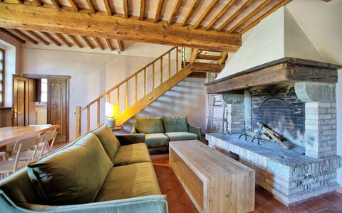 Feriebolig Villa Acciaioli: Lunsjrom, Stue