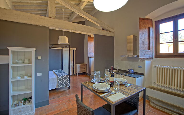 Feriebolig Montegufoni 22: Kjøkken, Lunsjrom, soverom