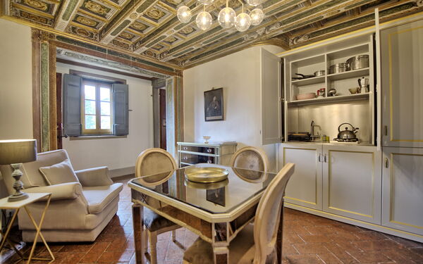 Feriebolig Cappella: Kjøkken, Lunsjrom, Stue