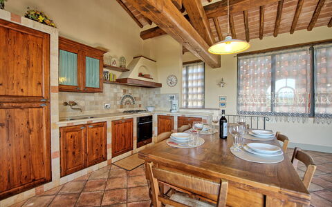 Feriebolig Glicini 3: Kjøkken, Lunsjrom, Stue