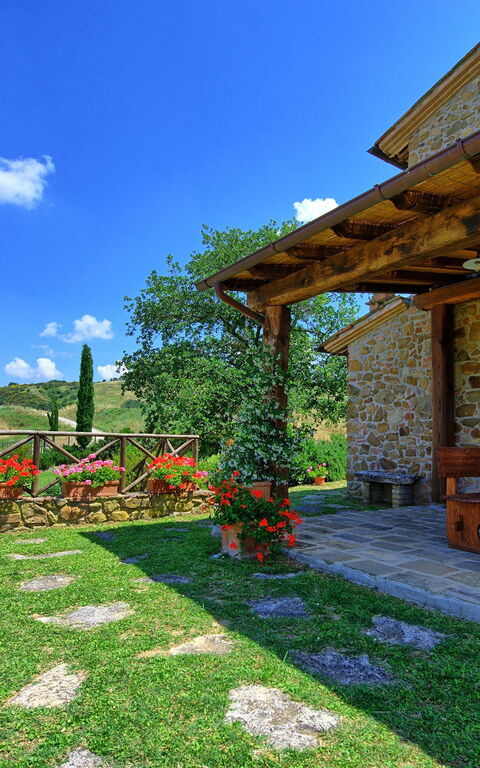 Castelmuzio: Balkong / terrasse / uteplass, Hage, Utendørs