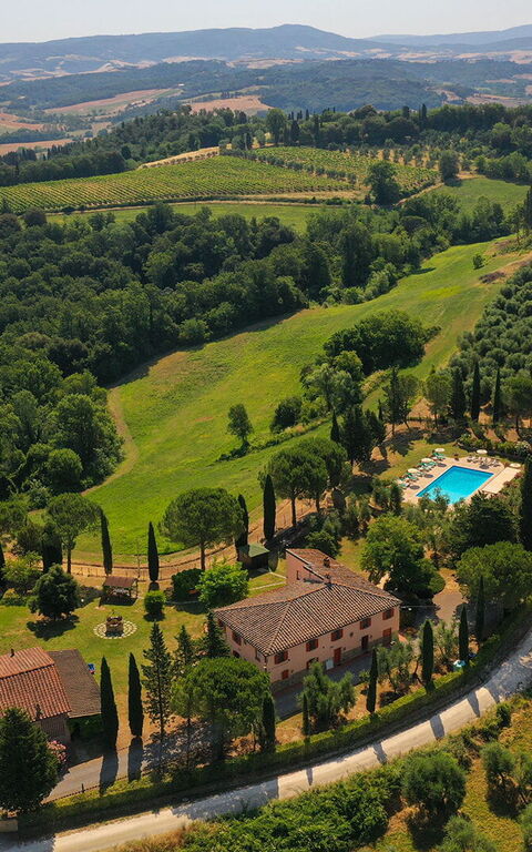 Montelopio: basseng, Visningar