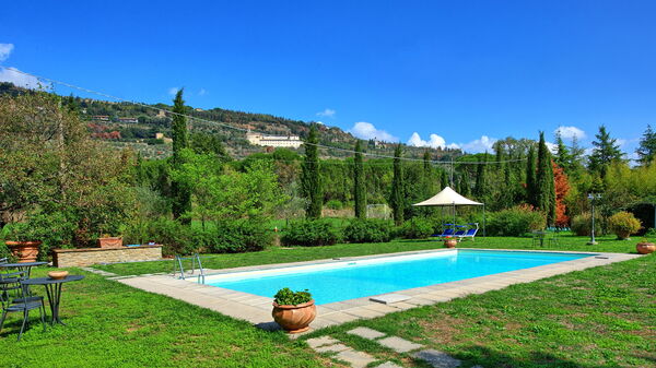 Villa Elisa: basseng, Hage