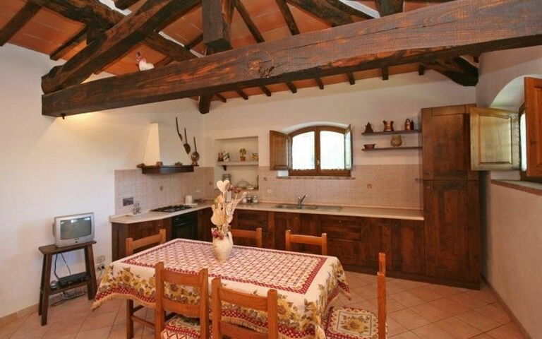 Feriebolig Pienza b: Kjøkken, Lunsjrom, Stue