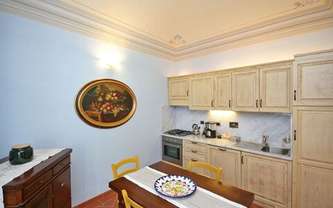 Feriebolig Dante 2: Kjøkken, Lunsjrom, Stue