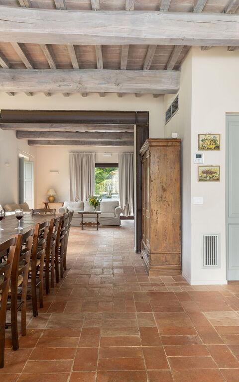 Villa Casentino: Kjøkken, Lunsjrom