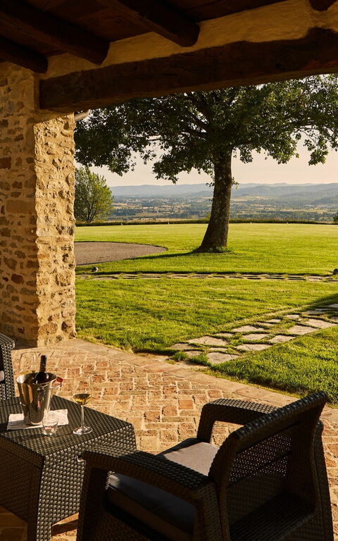 Villa Agazzi: Balkong / terrasse / uteplass, Hage