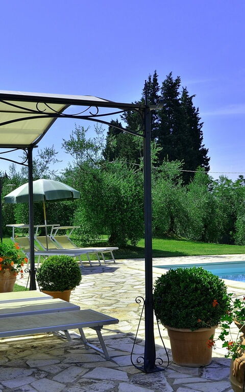 Villa Buonaparte: basseng, Hage