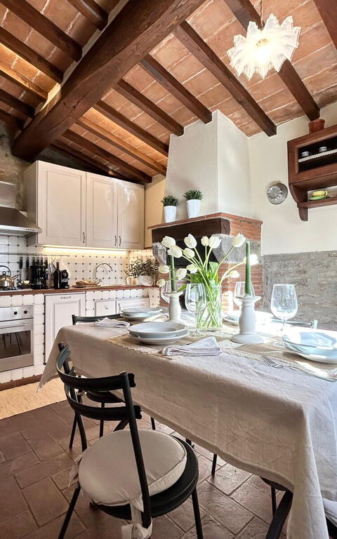 Antico Casale: Kjøkken, Lunsjrom