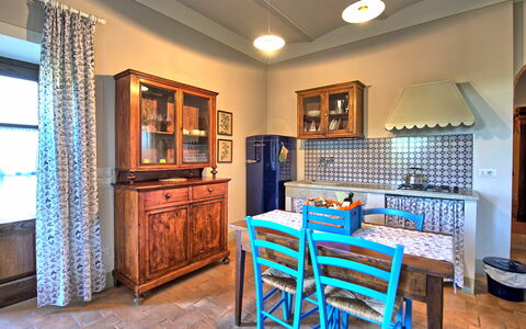 Feriebolig Stalla Apartment: Kjøkken, Lunsjrom, Stue