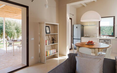 Feriebolig Isla Verde - Gelsi: Kjøkken, Lunsjrom, Stue