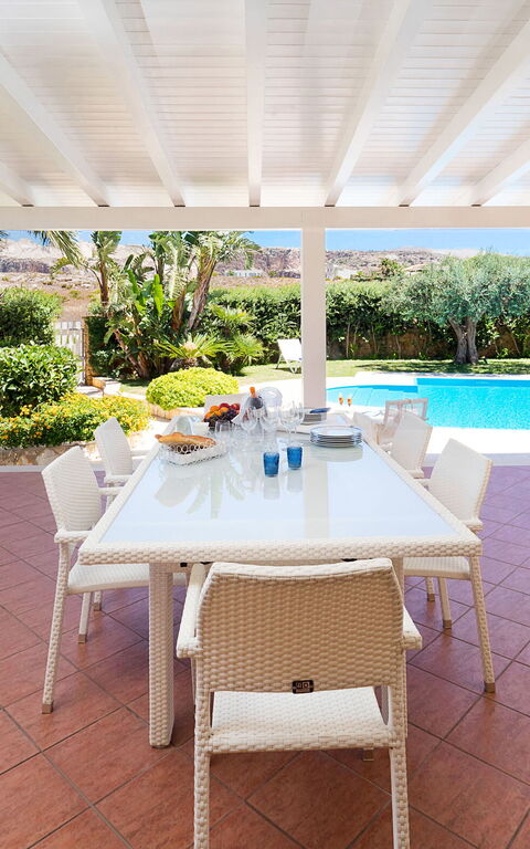 Afrodite: Balkong / terrasse / uteplass, basseng, Utendørs