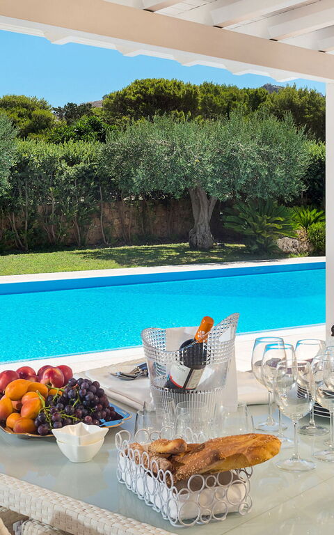 Afrodite: Balkong / terrasse / uteplass, basseng, Utendørs