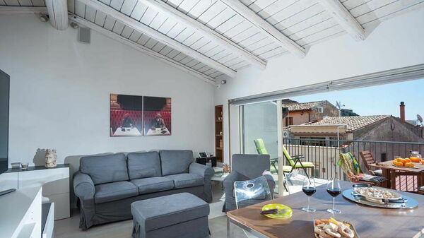 Taormina Suite: Balkong / terrasse / uteplass, Stue, Visningar