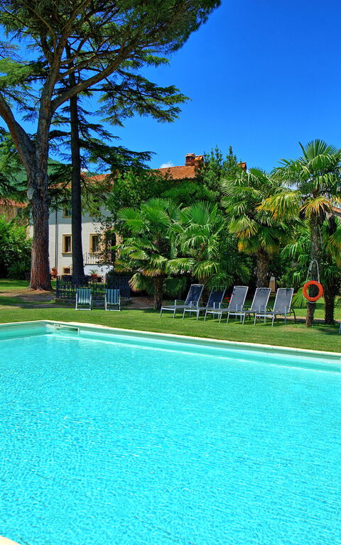 Villa Capolona: basseng, Utendørs