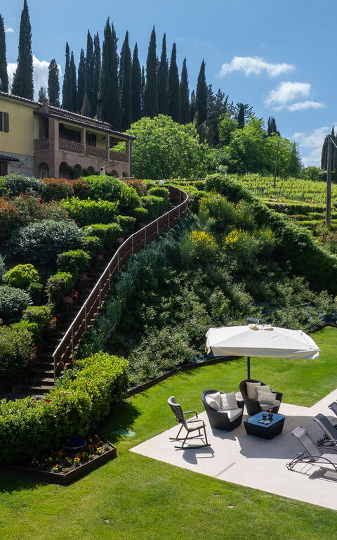 Villa Sabrina: basseng, Hage