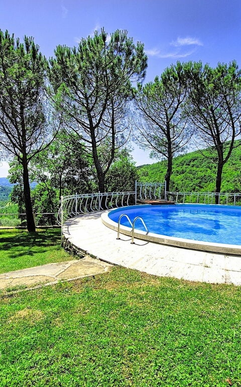 Villa Luciano: basseng, Hage