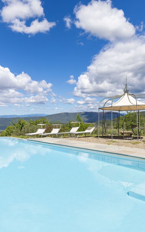 Villa Tenuta Lonciano: basseng, Utendørs