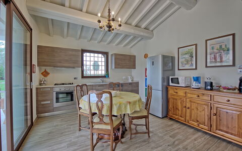 Feriebolig Fornace 1: Kjøkken, Lunsjrom, Stue