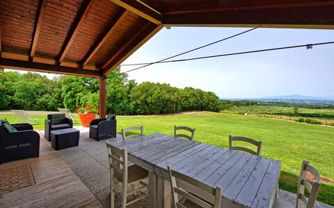 Feriebolig Marcello: Balkong / terrasse / uteplass, Sommer, Utendørs, Visningar