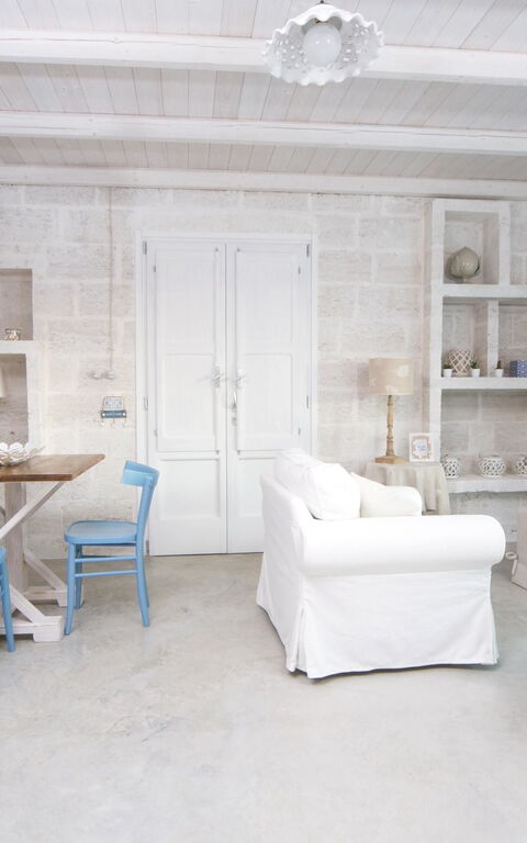 Trullo Torre Suda: Stue