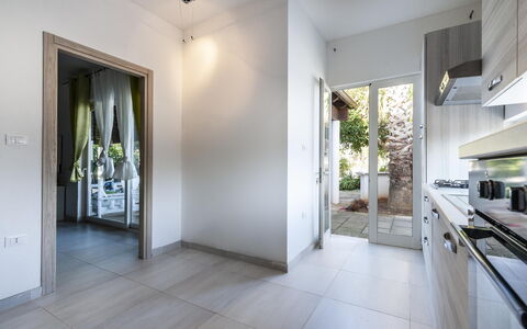 Feriebolig Cotriero Crystal: Hovedinngang, Kjøkken