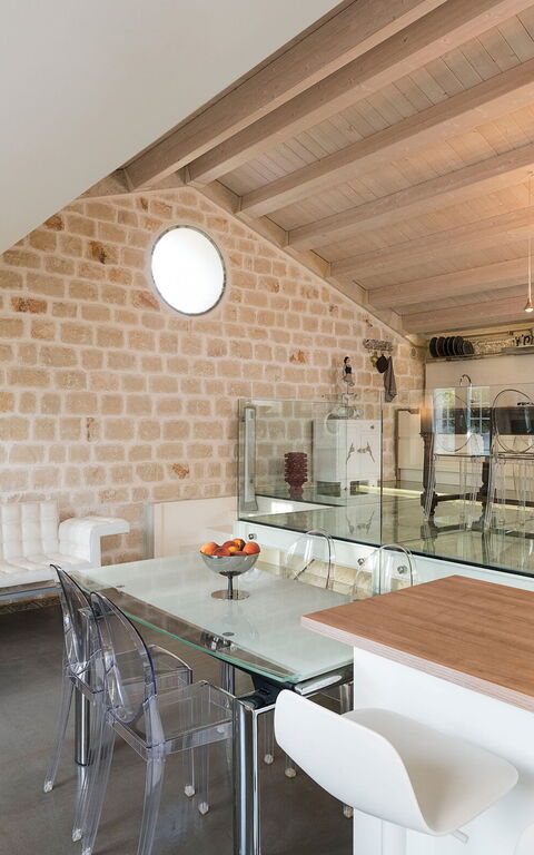 Villa Luna: Kjøkken, Stue