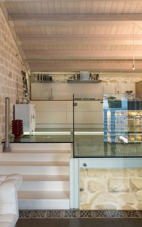 Villa Luna: Kjøkken, Stue