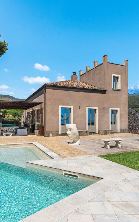 Villa Torre Etnea: basseng, Eksteriør, Hage, Utendørs