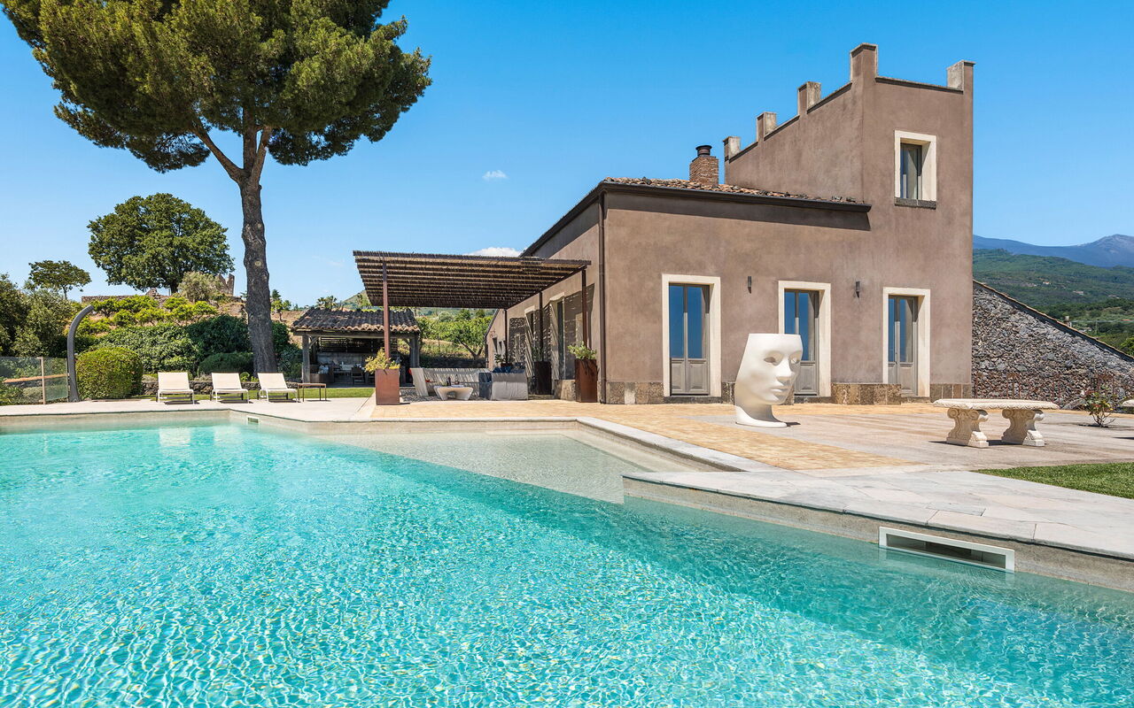 Villa Torre Etnea: basseng, Eksteriør, Utendørs