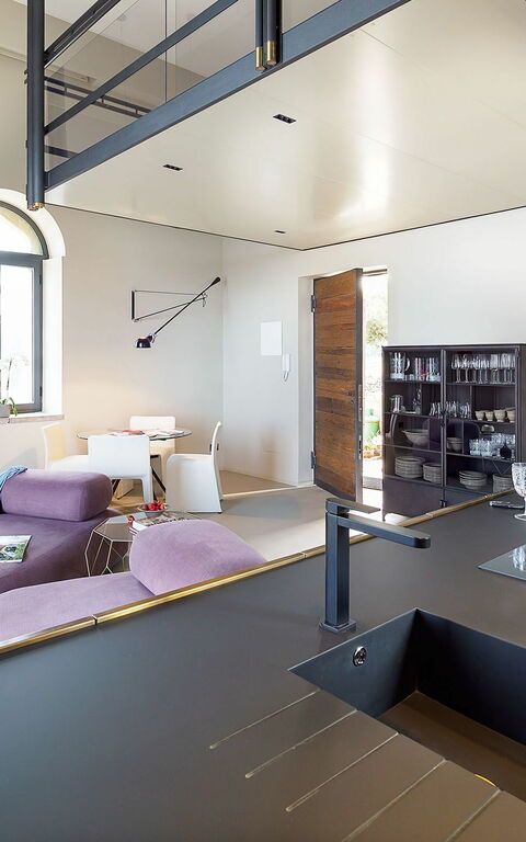 Torre Isola Bella: Kjøkken, Lunsjrom, Stue