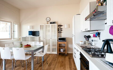 Feriebolig Vela: Kjøkken, Lunsjrom, Stue