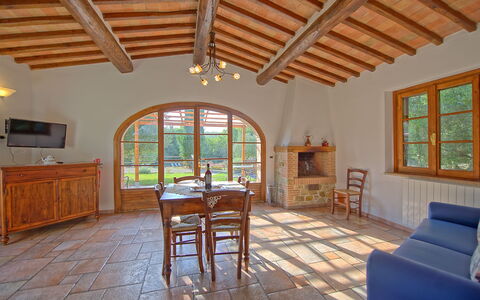 Feriebolig Mulignone 1: Lunsjrom, Stue