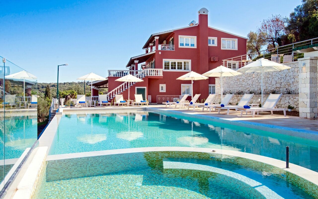 Villa Corfu Panorama: basseng, Utendørs