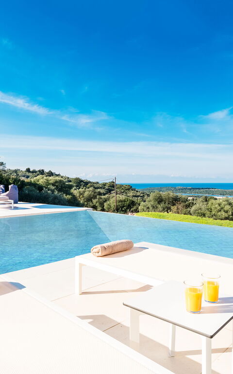 Villa Arete: basseng, Hage