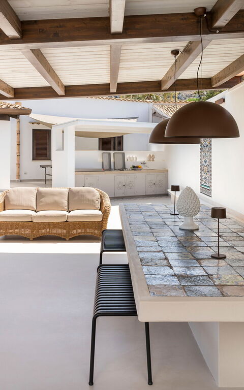 Villa Cala Mancina: Balkong / terrasse / uteplass, Eksteriør, Utendørs