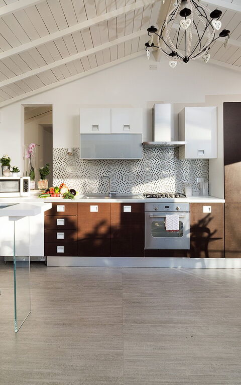 Villa Pales: Kjøkken, Lunsjrom