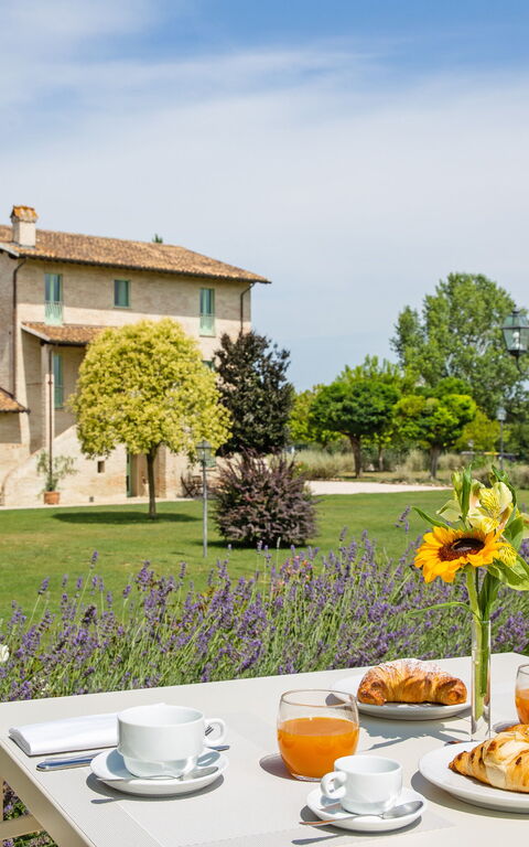 Villa Apollinare: Hage, Utendørs