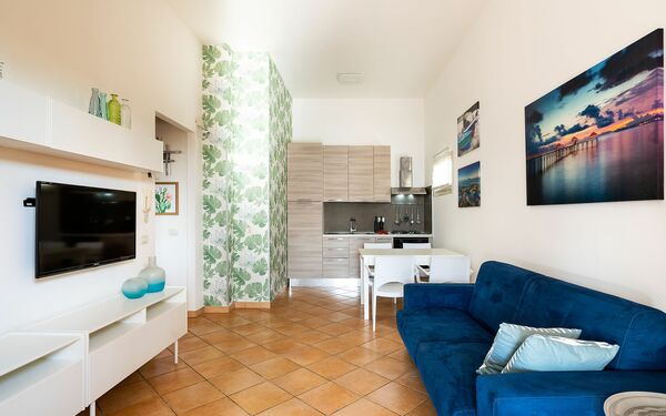 Feriebolig Kalika: Kjøkken, Lunsjrom, Stue